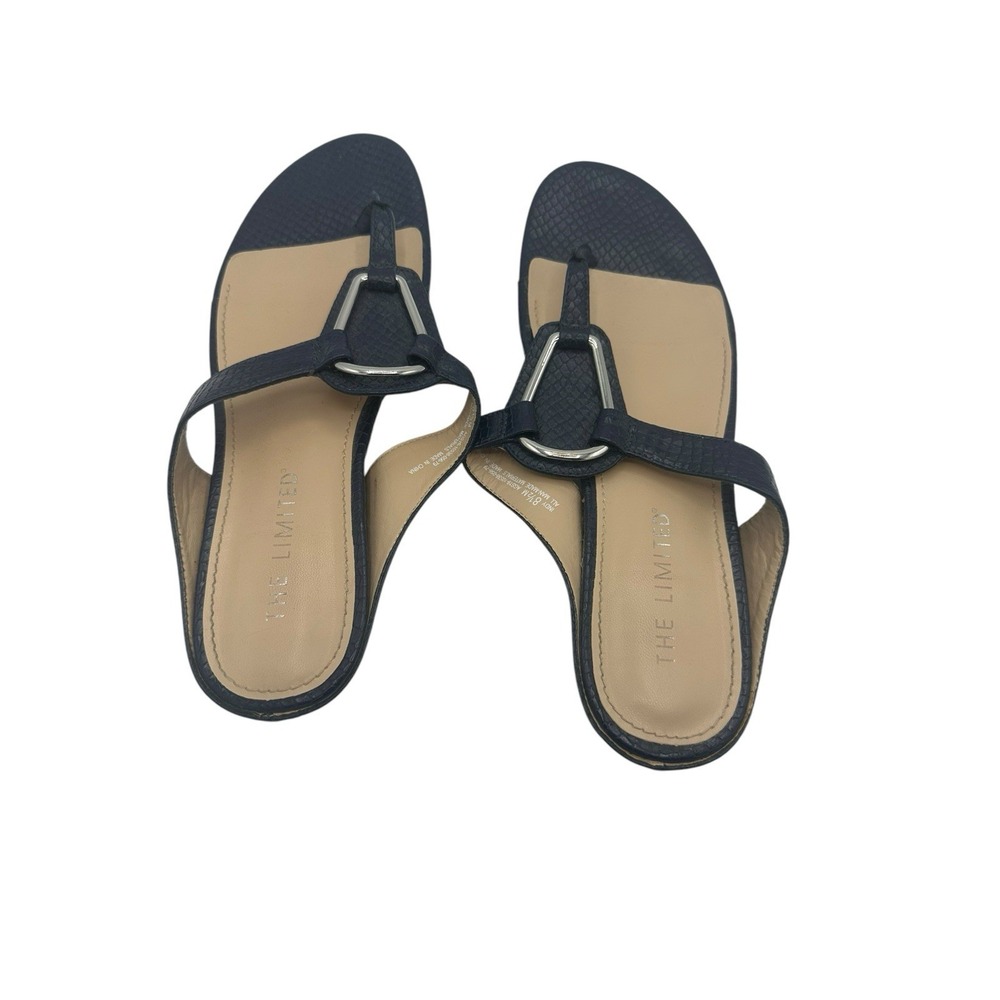Womens‎ The Limited Indy Blue Faux Reptile Sandals Beach Casual Travel Size 8.5